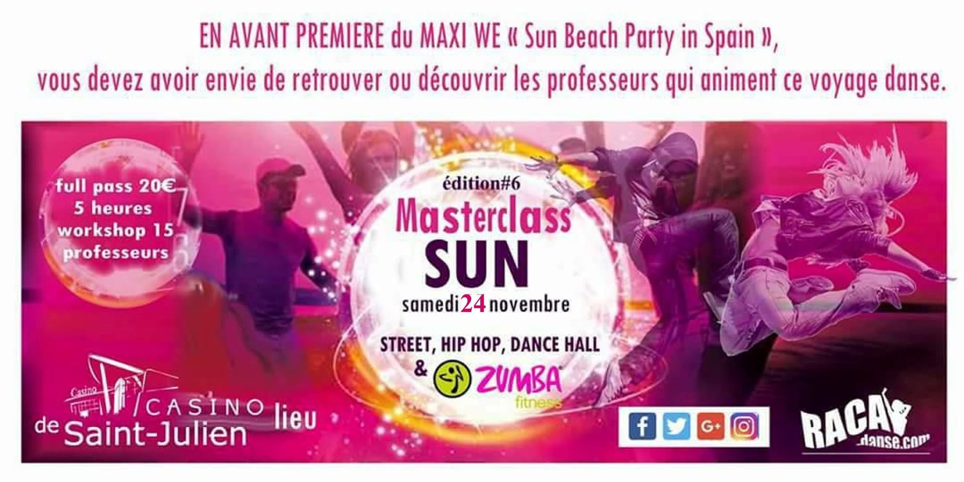 Masterclass SUN "en avant 1er du SUN BEACH PARTY in Spain"