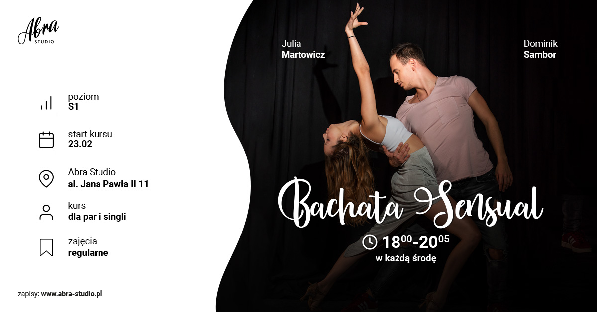Bachata Sensual z Julią i Samborem - nabór na poziom S1! Start 23.02
