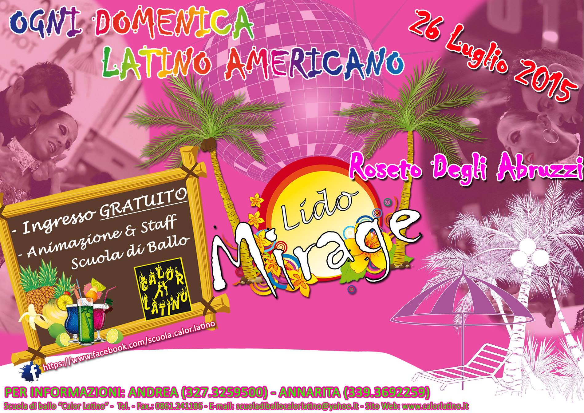 Serata latina e non solo... "Lido Mirage"
