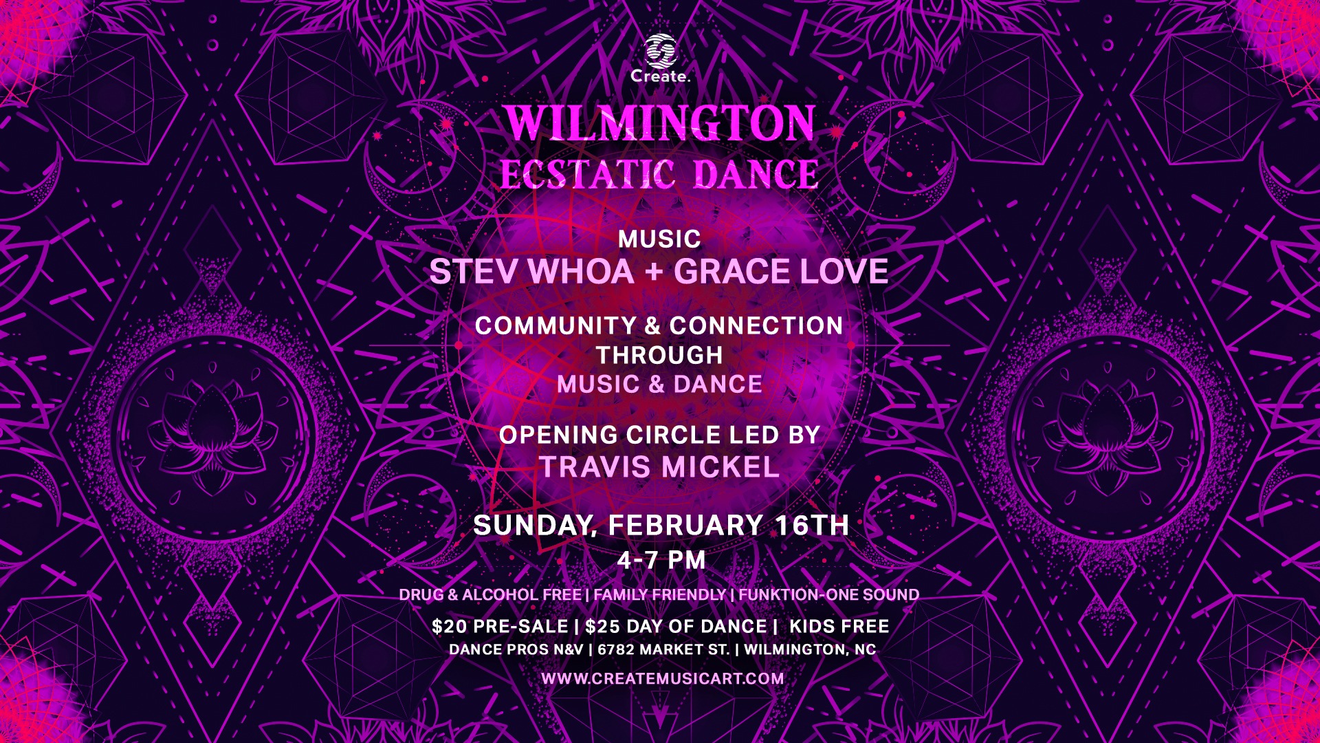 Wilmington Ecstatic Dance Ft. STEV WHOA + Grace Love (2-Hour Journey Set)