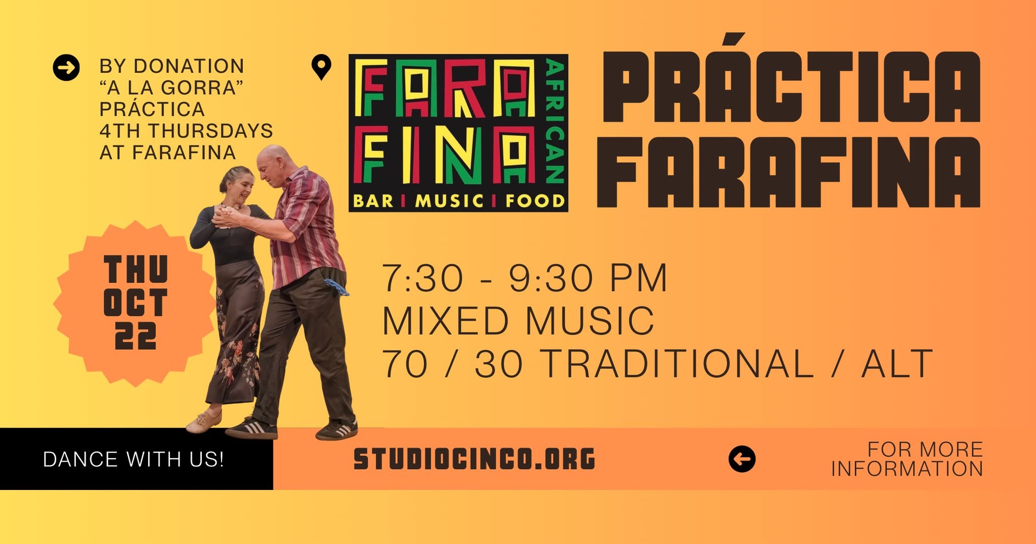 Práctica Farafina Oct 22 7:30 - 9:30 PM