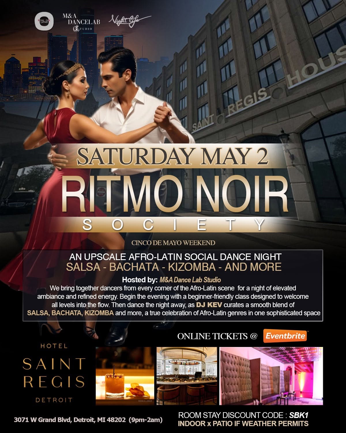 Ritmo Noir Society - An Upscale Social: Salsa, Bachata, Kizomba (Hotel St Regis Detroit)