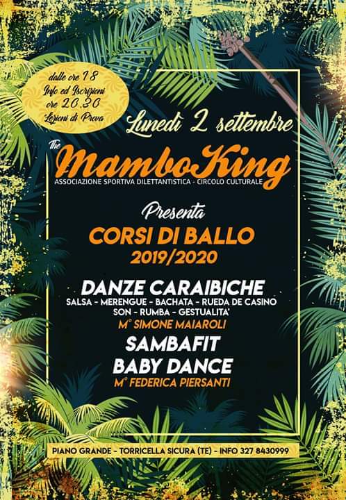 Corsi di Ballo Stagione 2019 20 MAMBOKING