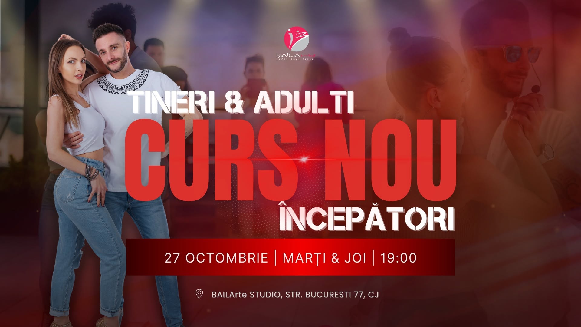 CURS DE DANS PENTRU ÎNCEPĂTORI 27 OCTOMBRIE CLUJ-NAPOCA