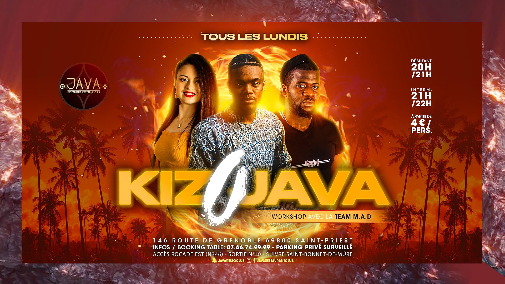Workshop - Kiz'O'Java par la Team M.A.D - Tous Les Lundis