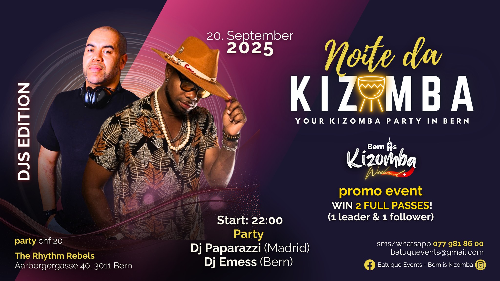 ๐ NOITE DA KIZOMBA ๐ BERN - Djs Edition