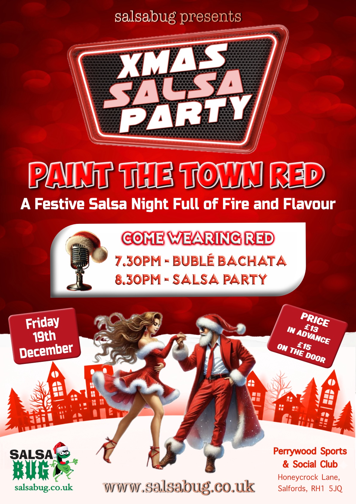 SalsaBug Christmas Party - Let’s Paint The Town Red