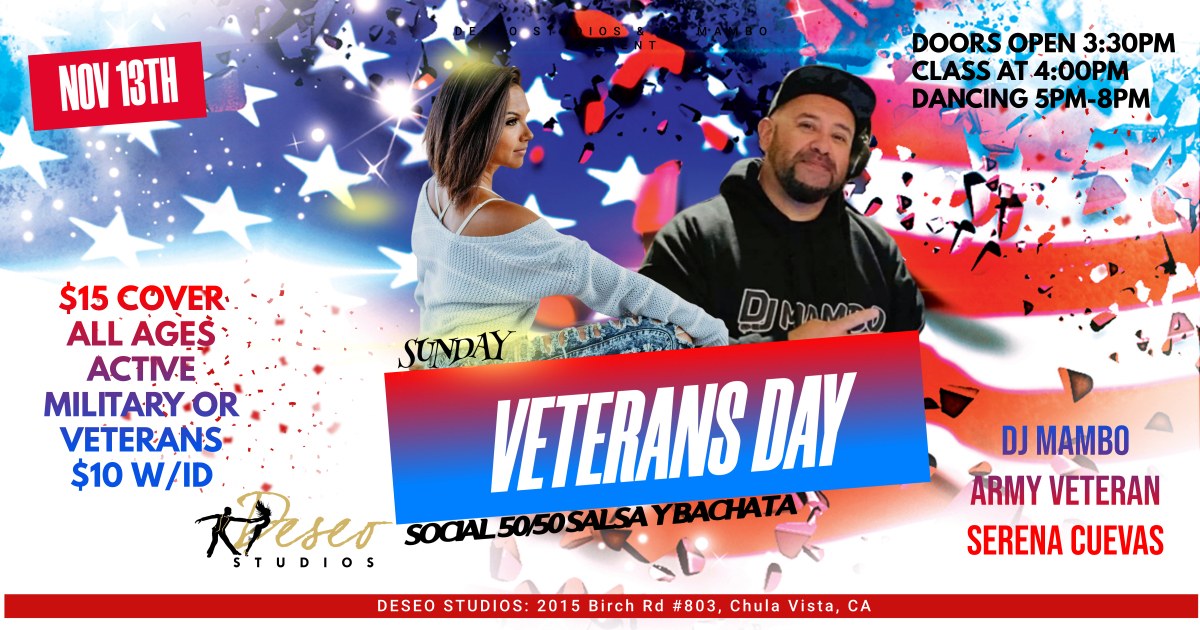 VETERANS DAY SALSA BACHATA SOCIAL