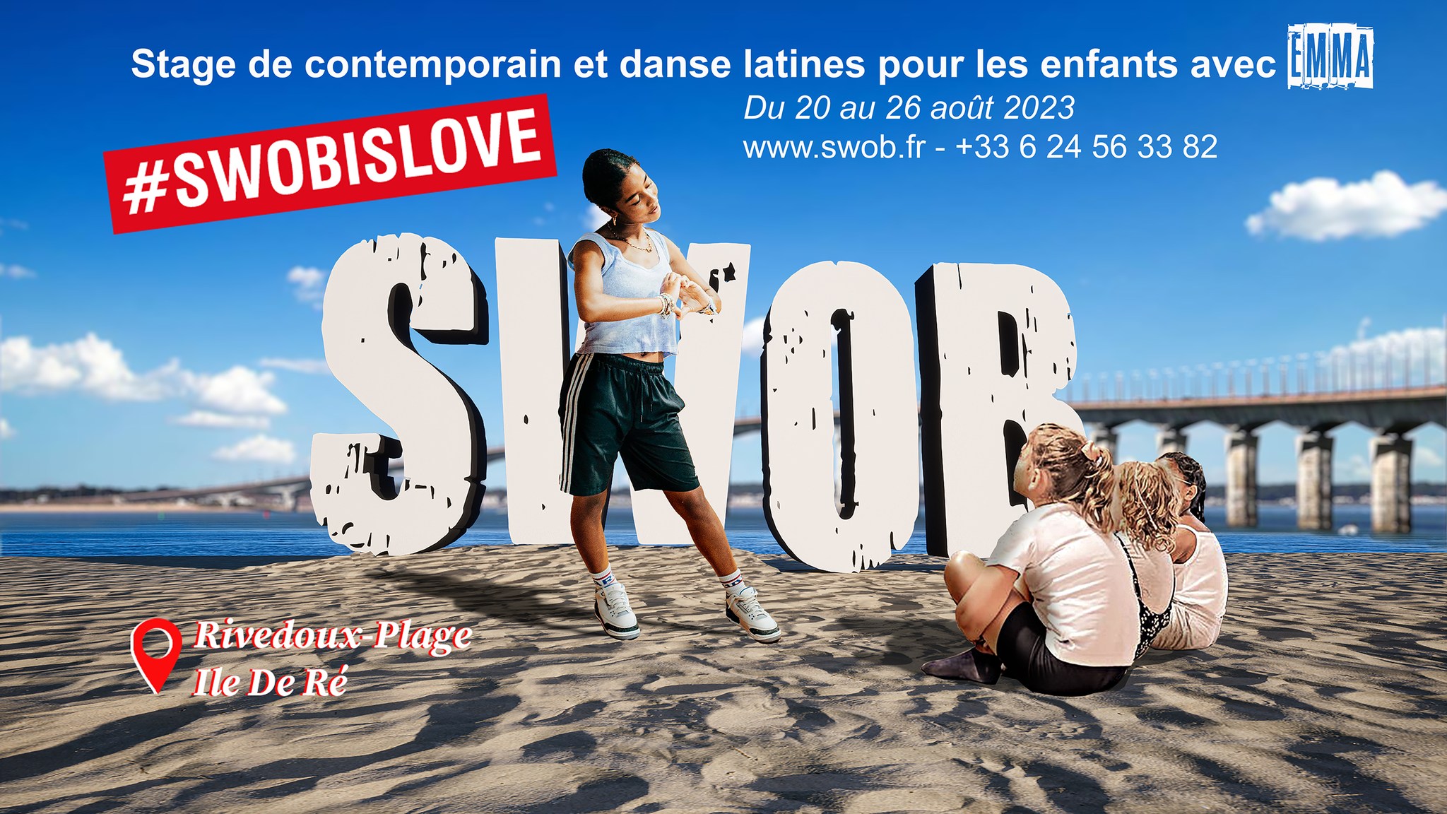 Viens Swober avec Emma - 20 au 26 août 2023 - Cours de Salsa à Rivedoux-Plage (île de Ré)