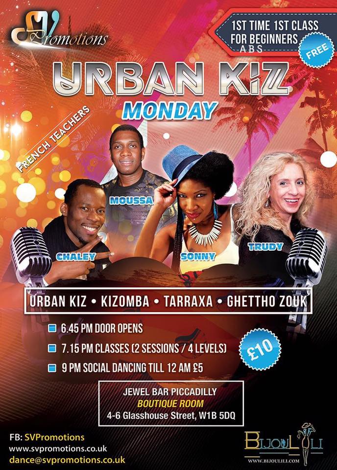 Urban Kiz Monday (dance) 1st time Abs Beginners Free