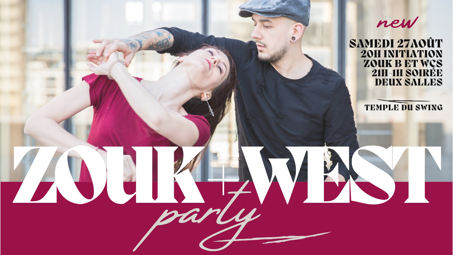 Soirée Zouk + WCS au Temple du Swing à Paris