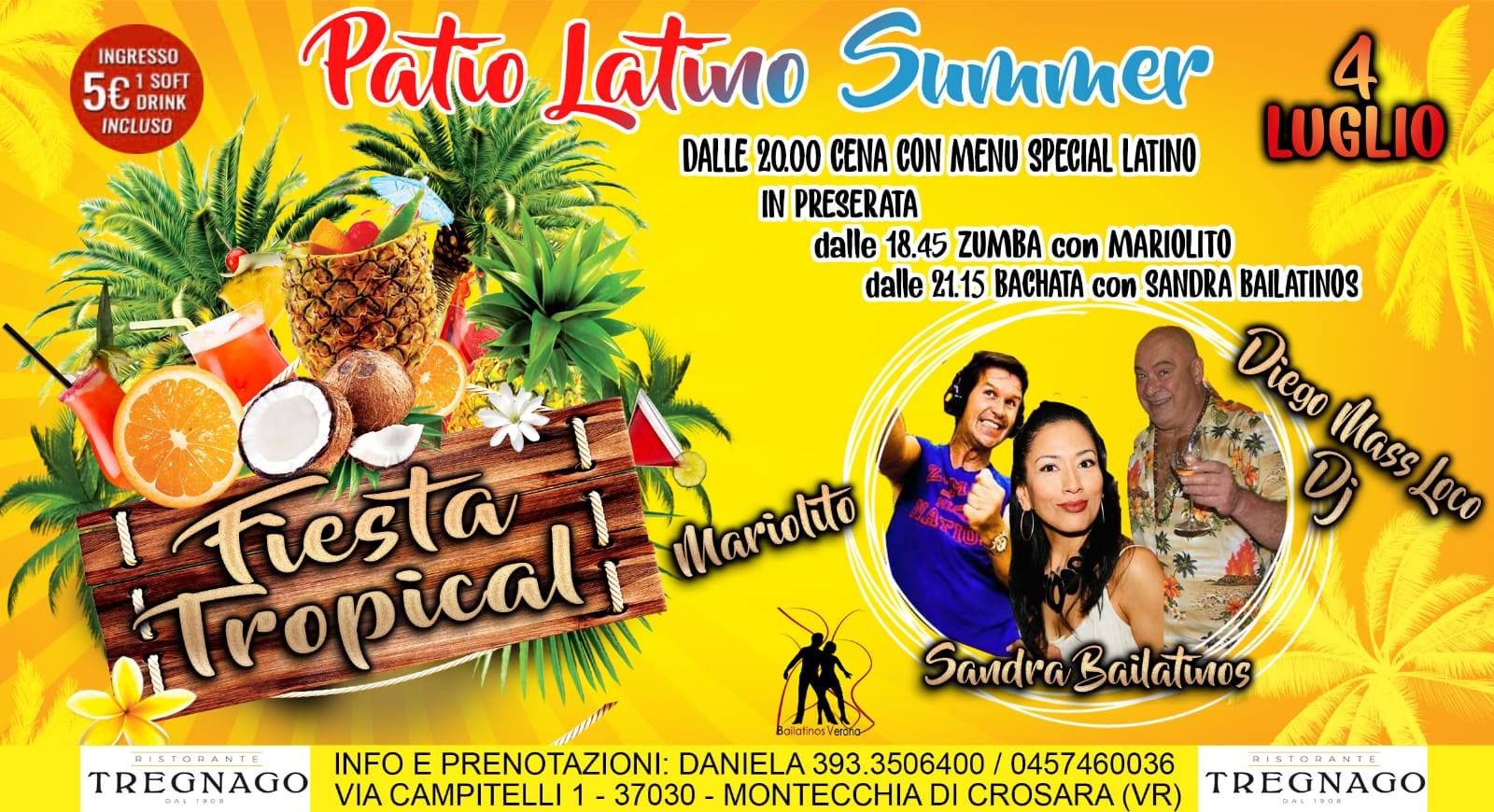 Giovedì 4 luglio Patio Latino Summer 2019