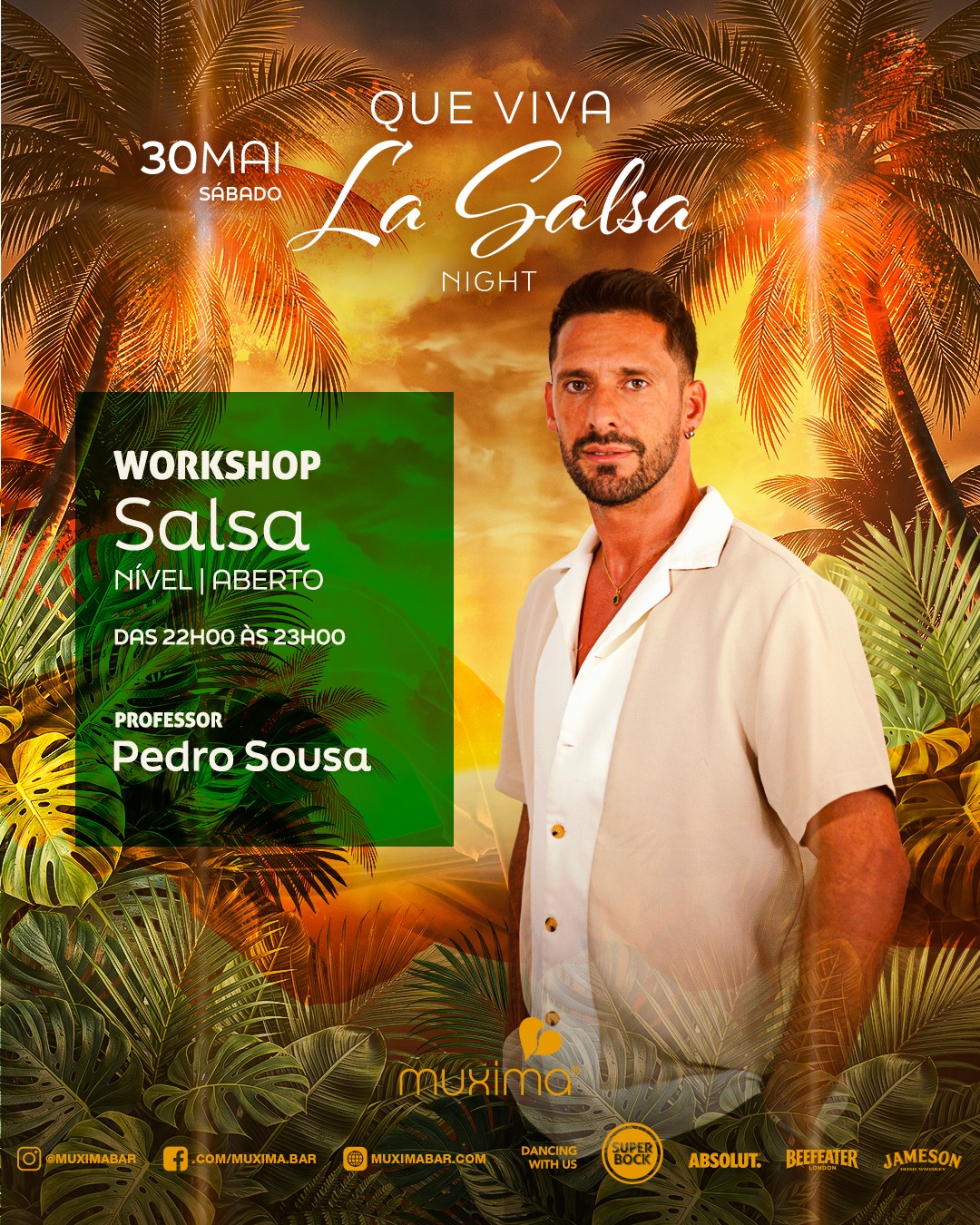 SÁBADO, 30 MAIO - WORKSHOP SALSA