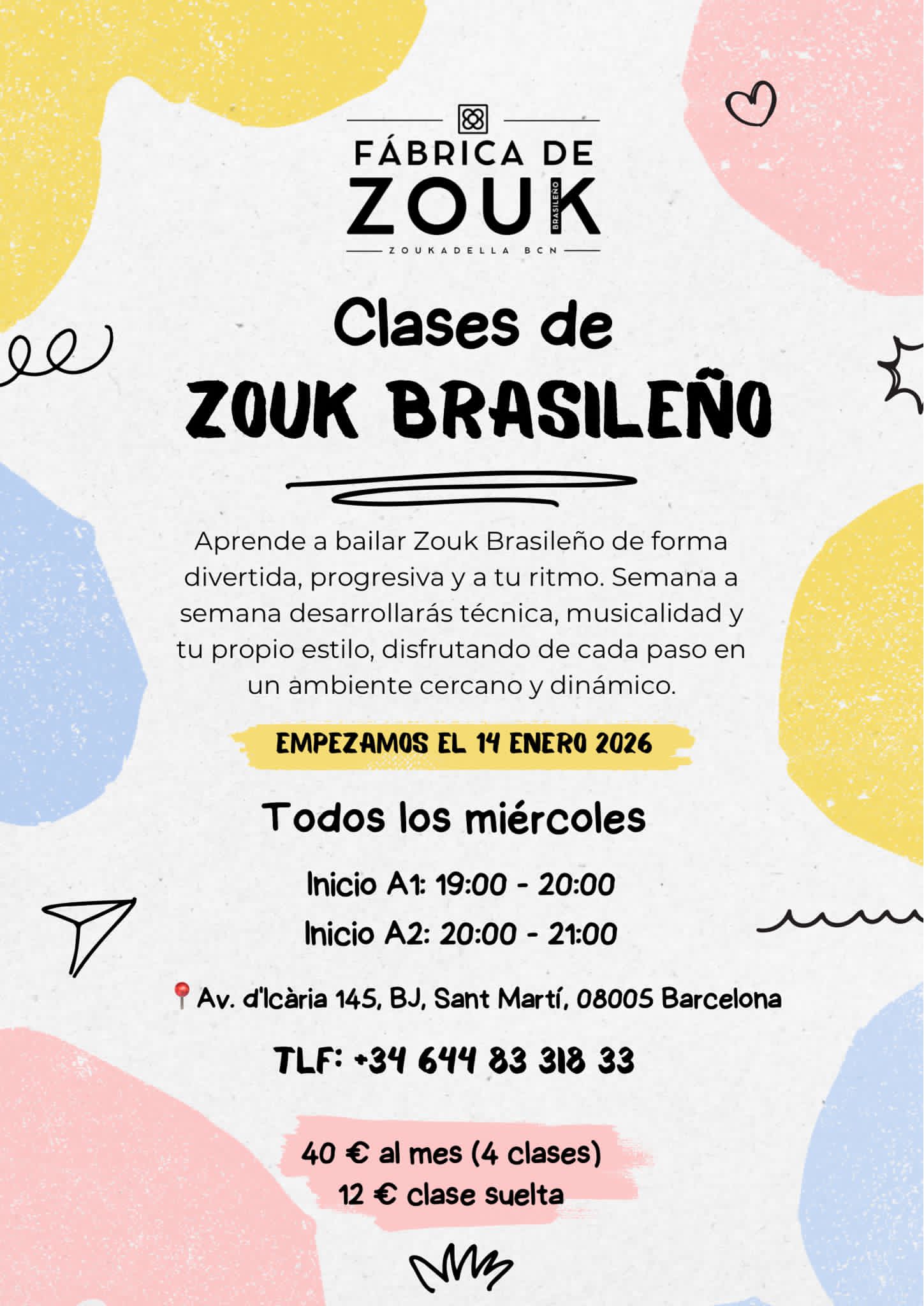 CLASES DE ZOUK BRASILEÑO! EMPIEZA A BAILAR!