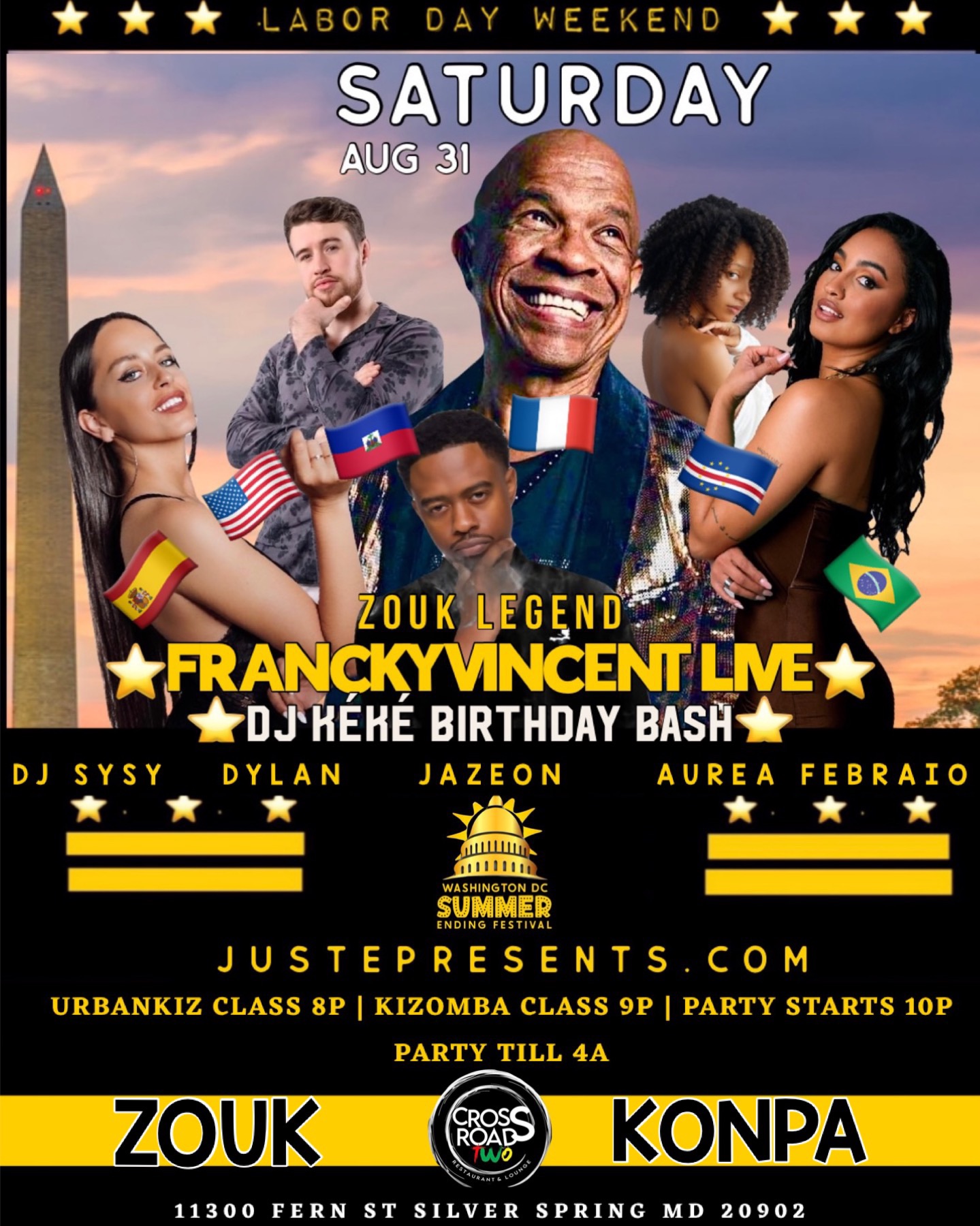 🇫🇷FRANCKY VINCENT LIVE & DJ KÉKÉ BDAY🇭🇹 ⭐️ DC SUMMER ENDING FESTIVAL⭐️