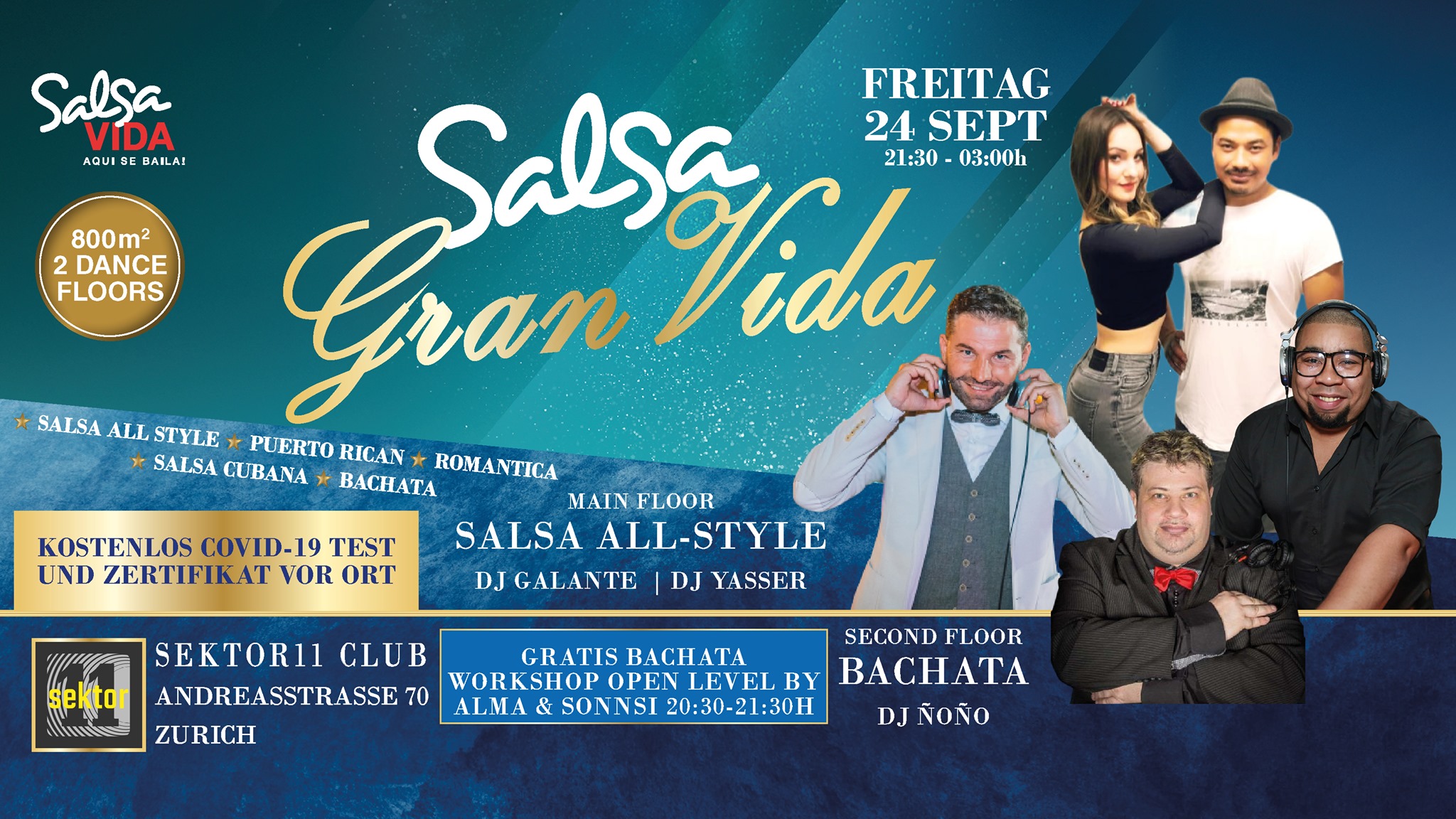 Salsavida GRAN VIDA NIGHT SALSA ALL-STYLE and BACHATA