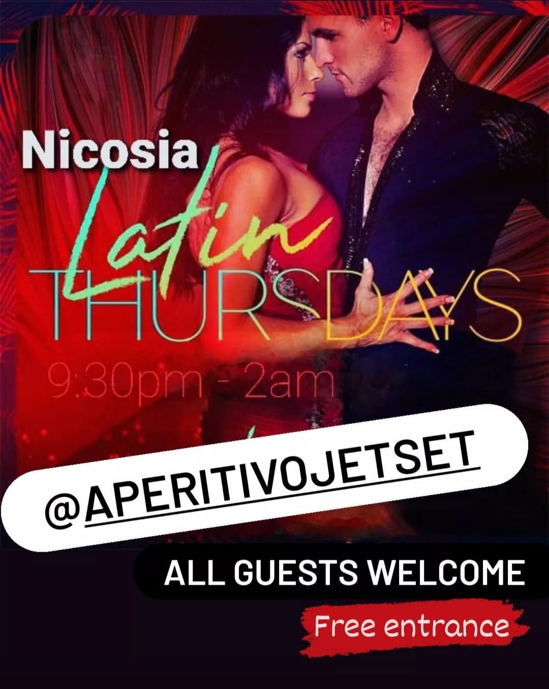 Latin Night Party Thursdays at Aperitivo Jetset Nicosia Free Entrance