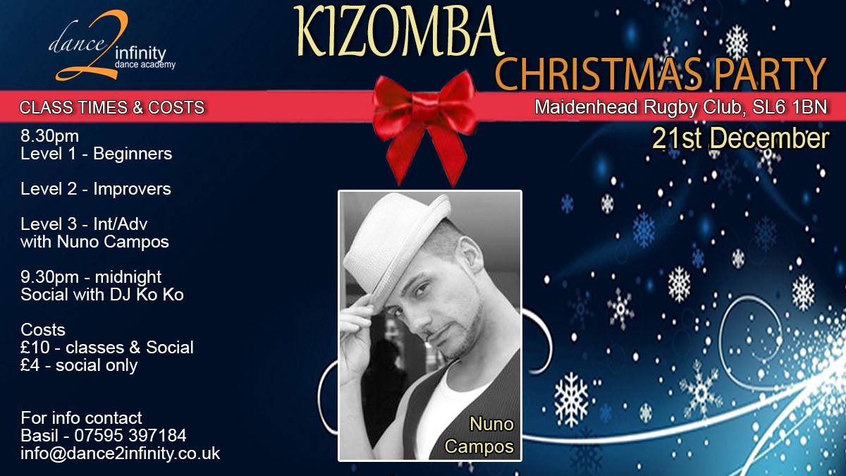 Dance2Kizomba Xmas Party with guest Nuno Campos