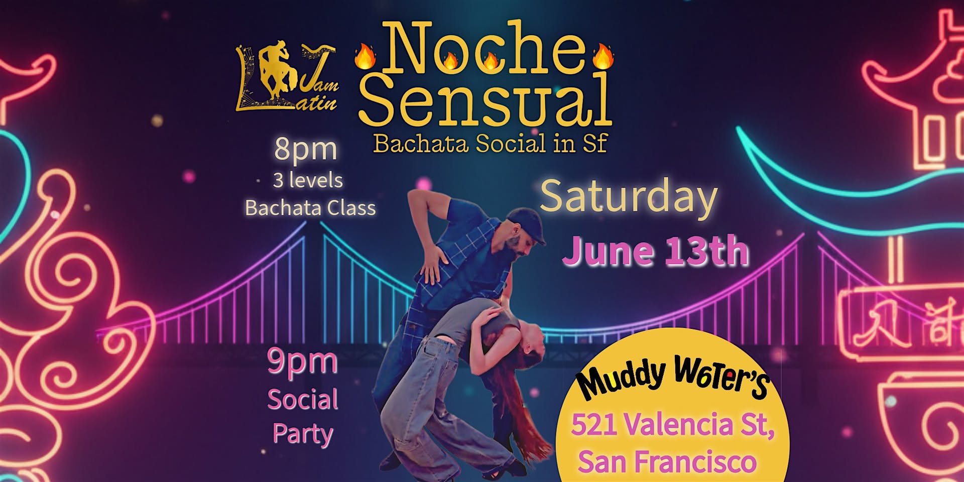 π NOCHE SENSUAL SFβs Bachata Social (Class + Party)