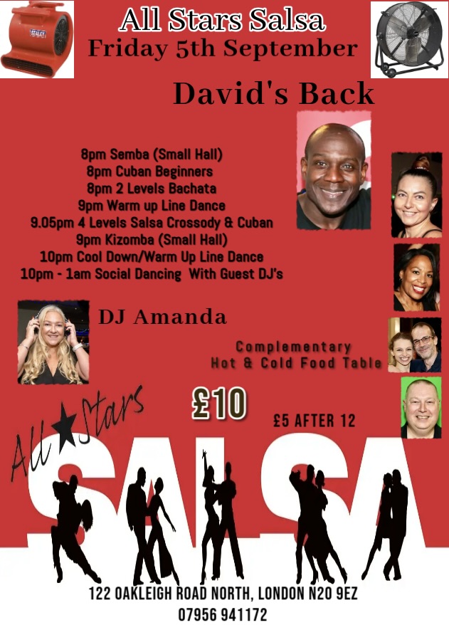 All Stars Salsa Friday 5th September 2025