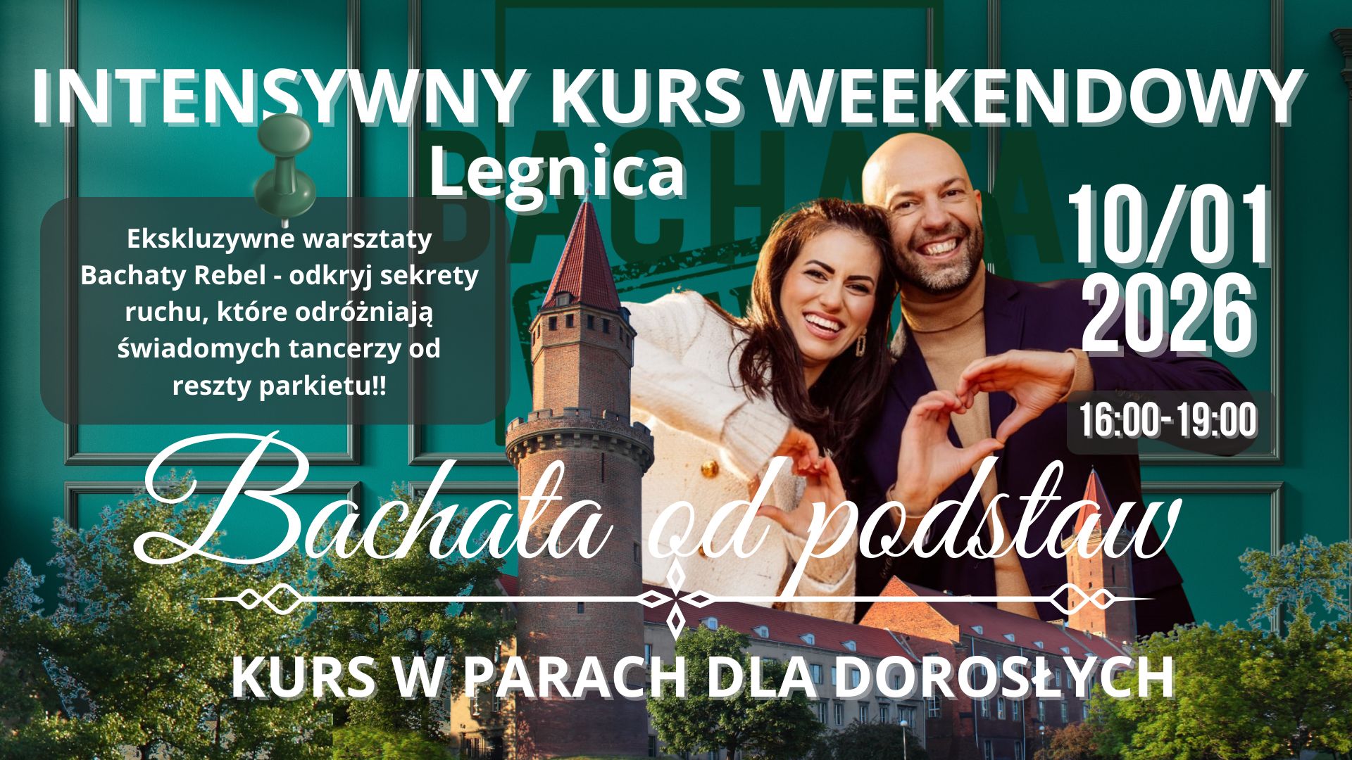 Bachata w parach od podstaw - Intensywny kurs weekendowy w Legnicy - Bachata Rebel Dance Academy