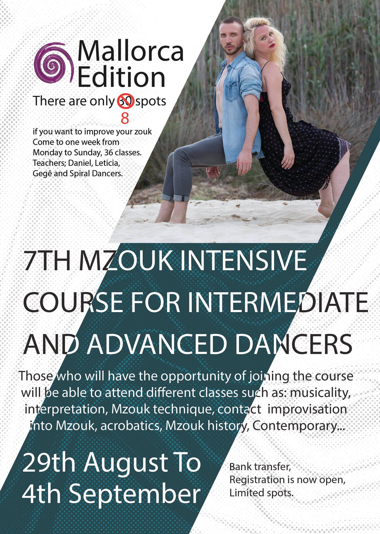 7TH MZOUK Intensive course for intermediate and advanced dancers Mallorca edition