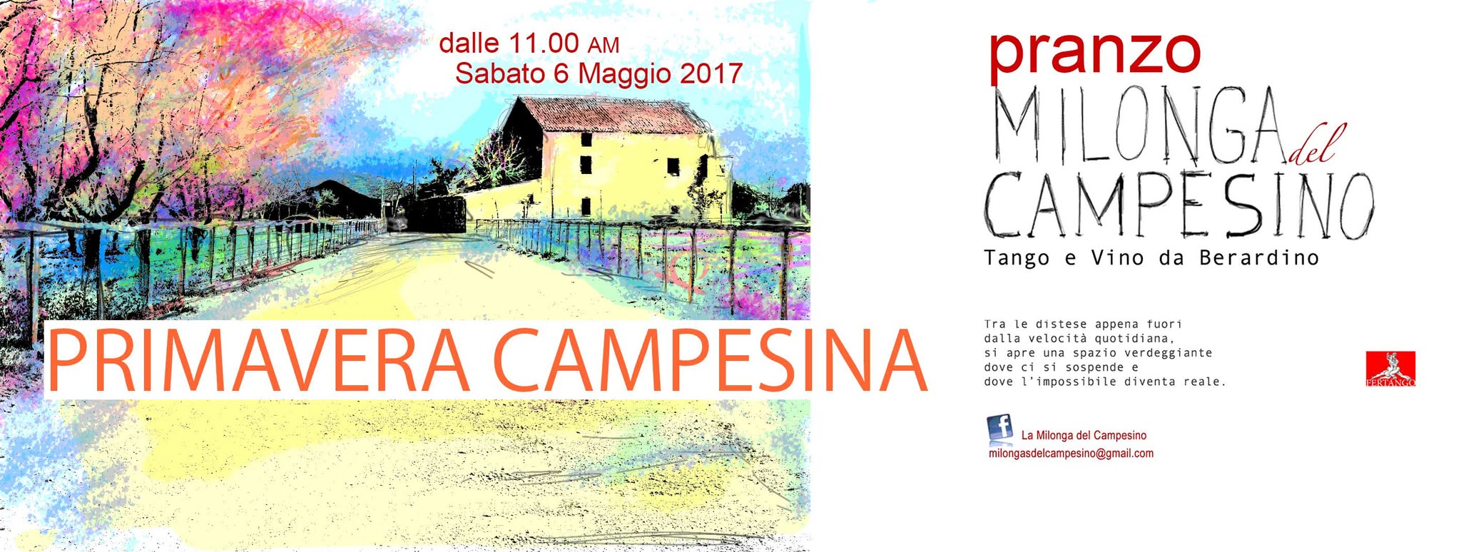 Pranzo Milonga del Campesino Sabato 6 Maggio Primavera Tanguera