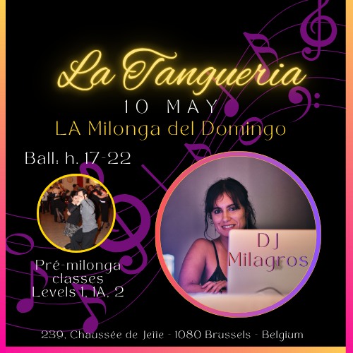 10 5: LA Milonga del Domingo with Milagros, pré-milonga classes