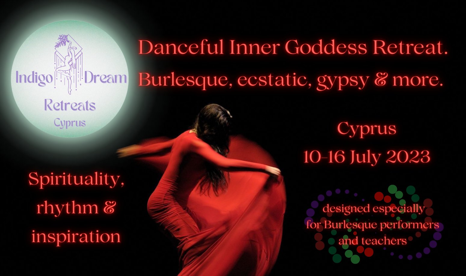 Danceful Inner Goddess Retreat in Cyprus. Dance, spirituality, rhythm and inspiration