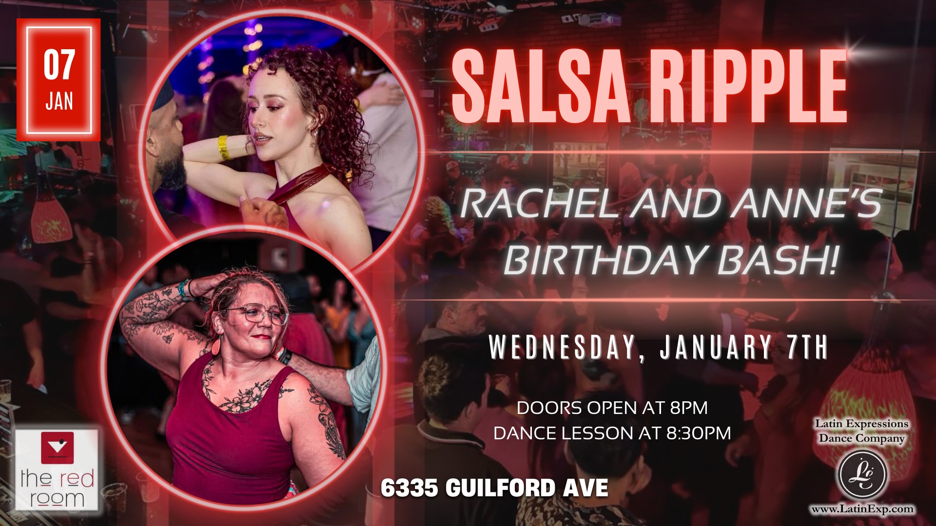 🥳🪩 Salsa Ripple - Rachel and Anne's Birthday Bash! 🪩🥳