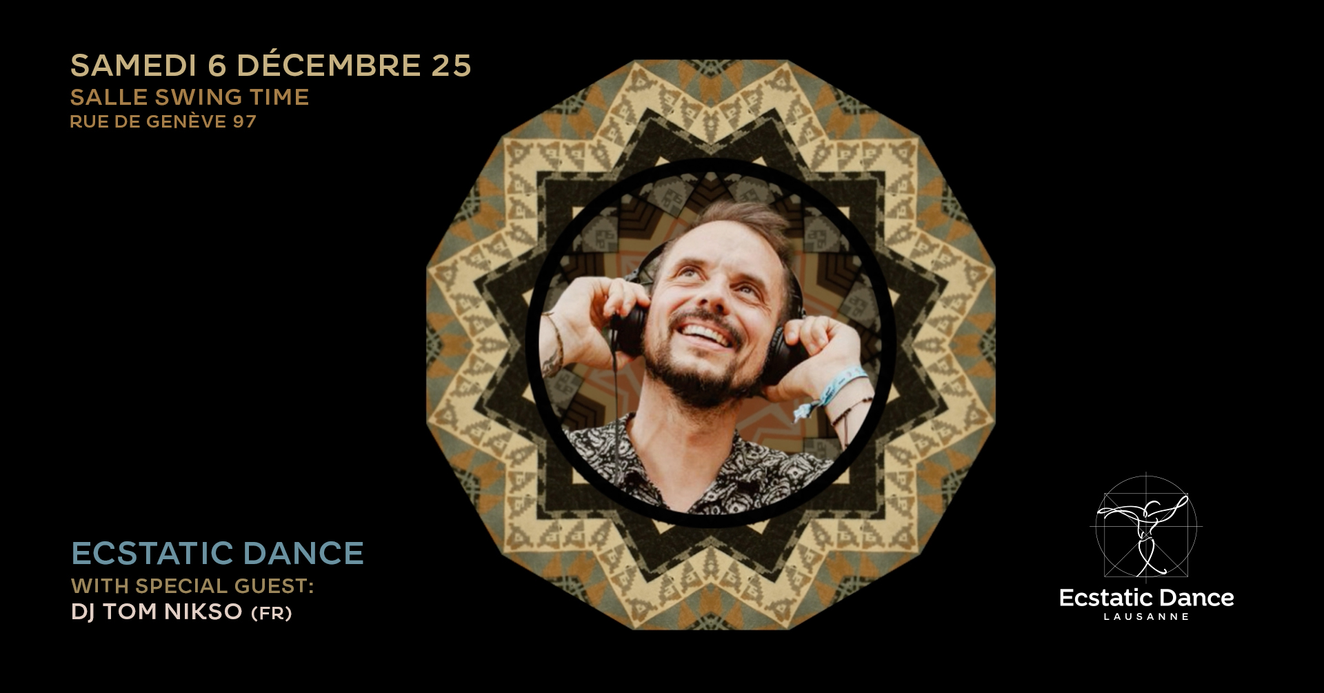 ECSTATIC DANCE SAMEDI 6 DÉCEMBRE - COLLÈGE CHAMBLANDES AVEC DJ TOM NIKSO (fr)