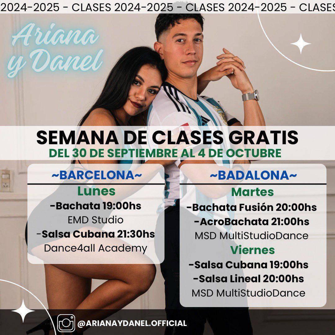 Barcelona+Salsa y Bachata +Danel y Ariana