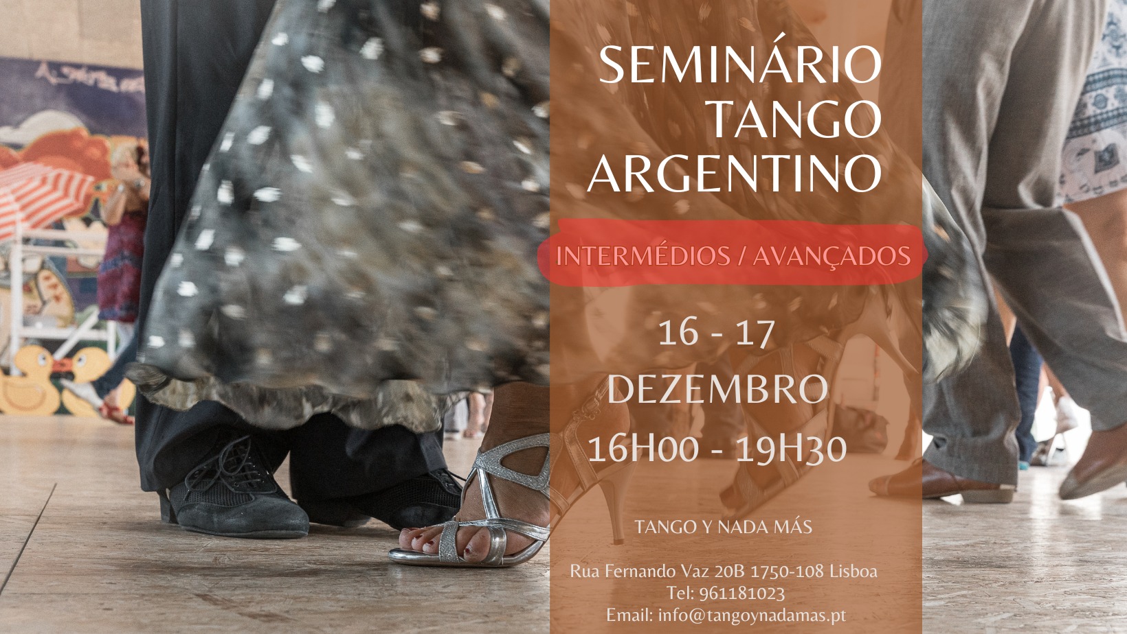 SEMINÁRIO INTENSIVO TANGO ARGENTINO - INTERMÉDIOS AVANÇADOS