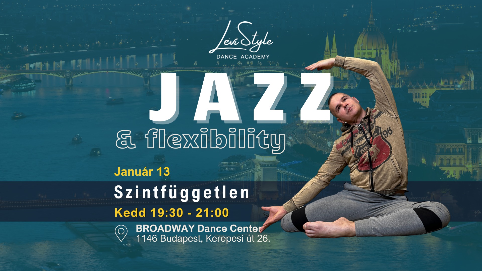 Jazz & Flexibility tánctanfolyam All Level Broadway Dance Center Budapest