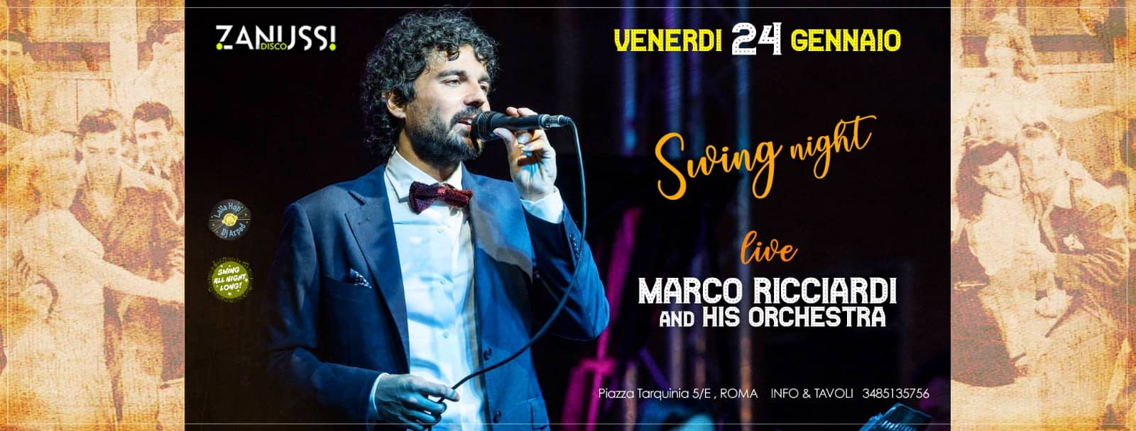 Swing All Night Long! Zanussi - Roma - Marco Ricciardi Orchestra