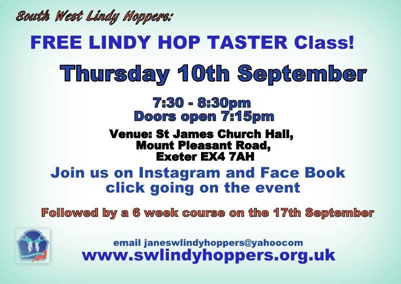 FREE Taster Lindy Hop Class in Exeter - all welcome