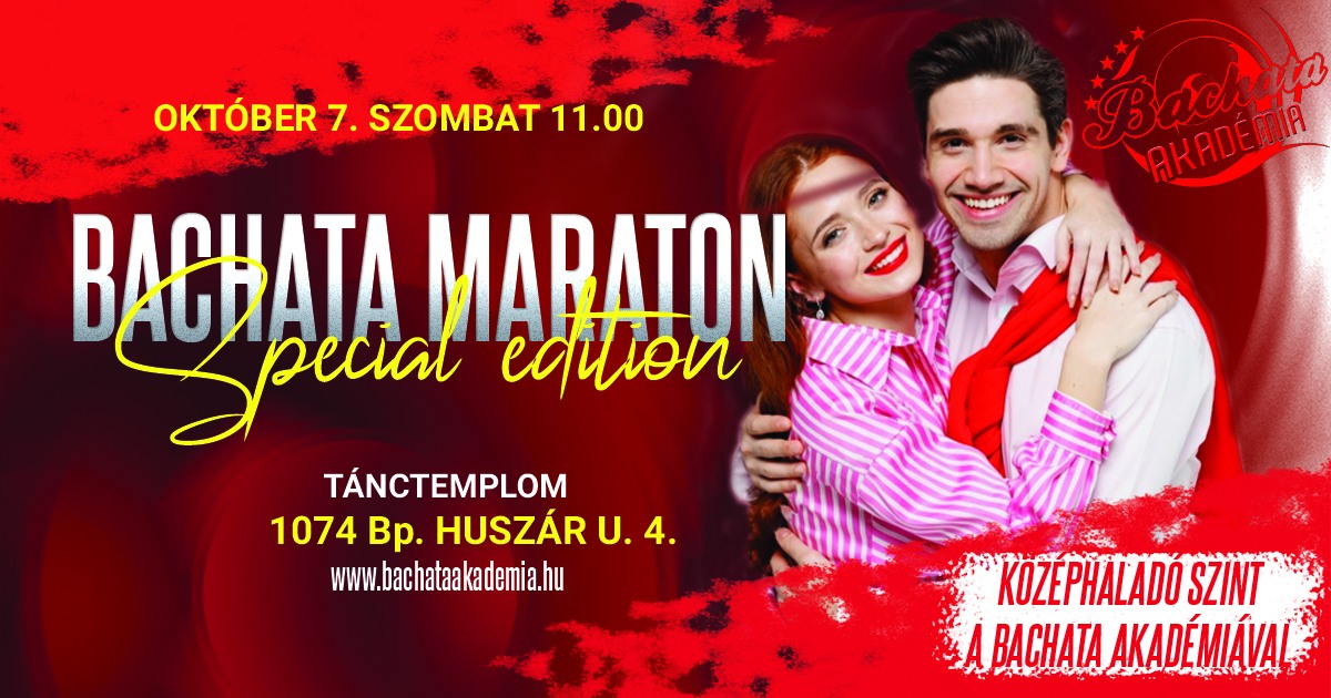 Középhaladó Bachata Maraton - Intenzív szombati bachata kurzus