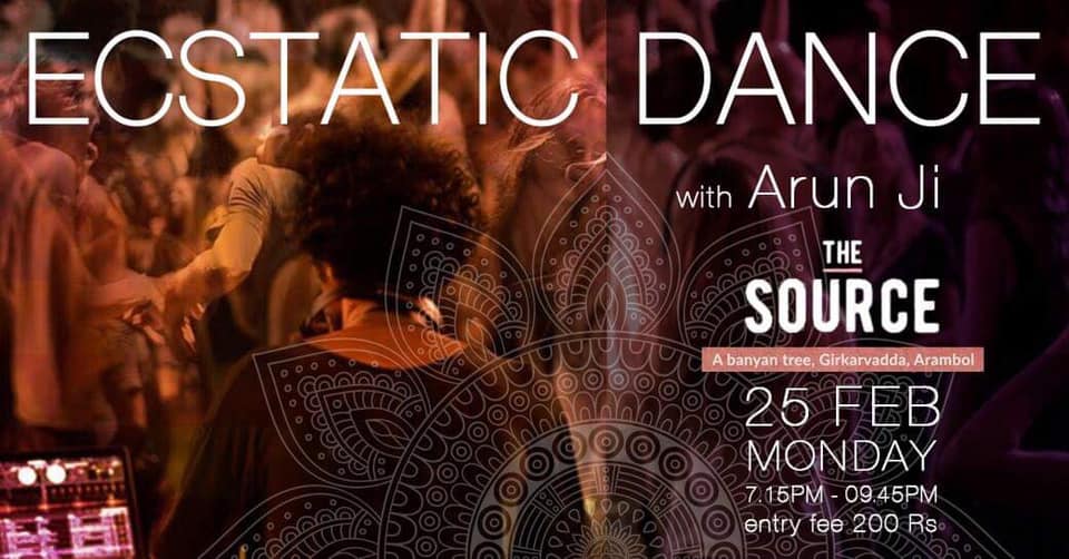 Ecstatic Dance with Arun Ji at The Source Wednesday Night