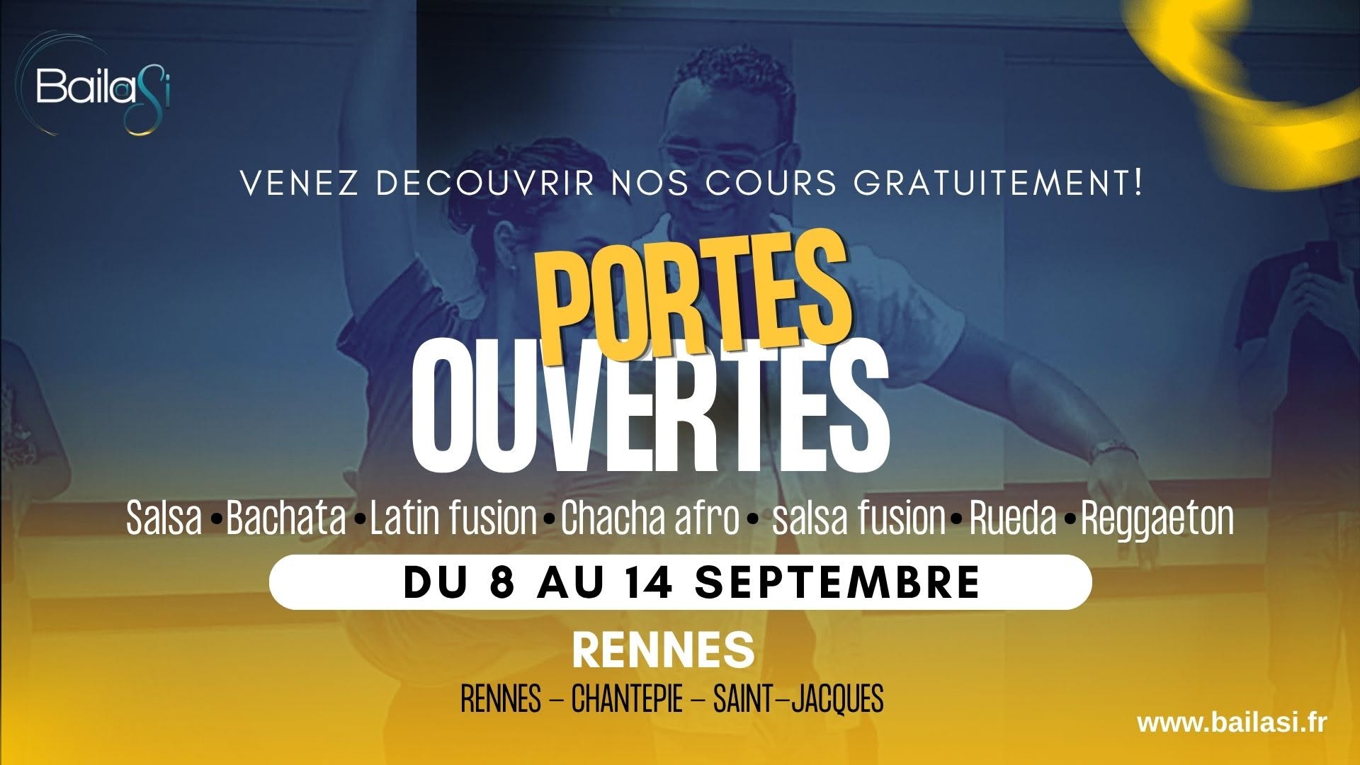 PORTES OUVERTES : Viens tester nos cours de salsa & bachata!