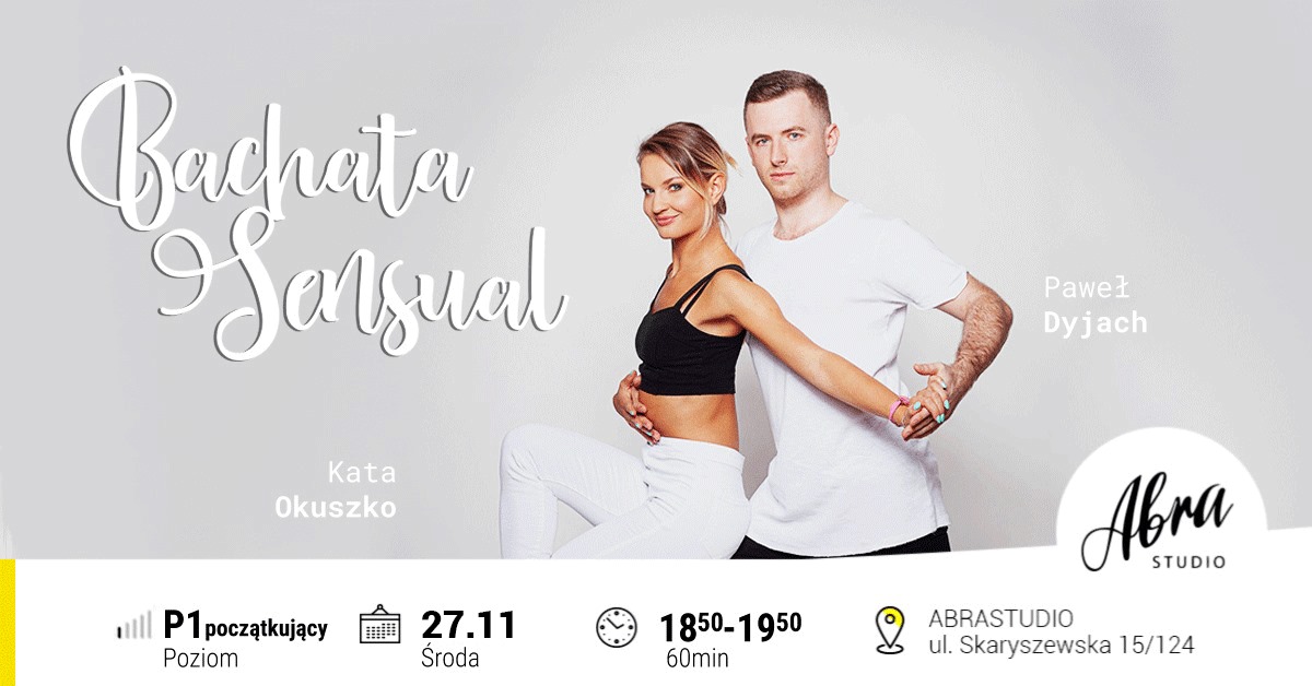 Bachata Sensual dla początkujących środa 18:50-19:50 start 27.11