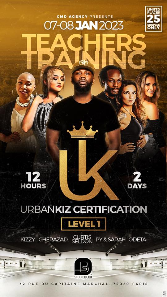 Teachers Training Urbankiz Certification Level 1 Paris