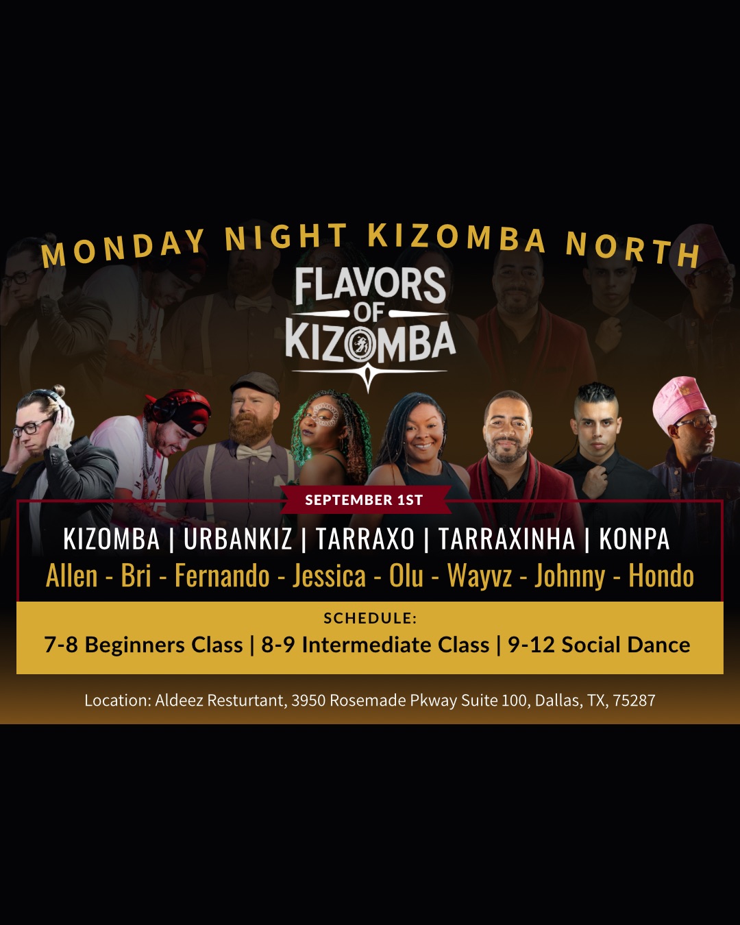 Flavors of Kizomba, Monday Night Kizomba North