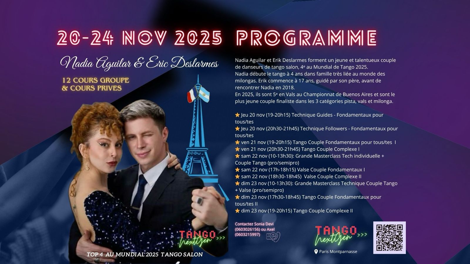Erik Deslarmes et Nadia Aguilar à Paris! 🇫🇷🇦🇷