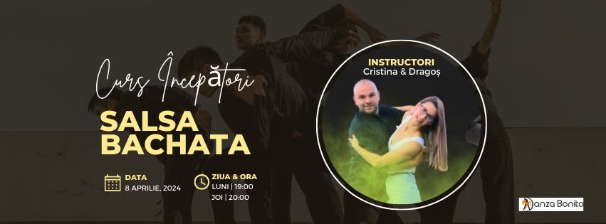 Curs Salsa & Bachata ÎNCEPĂTORI 💃🕺Danza Bonito