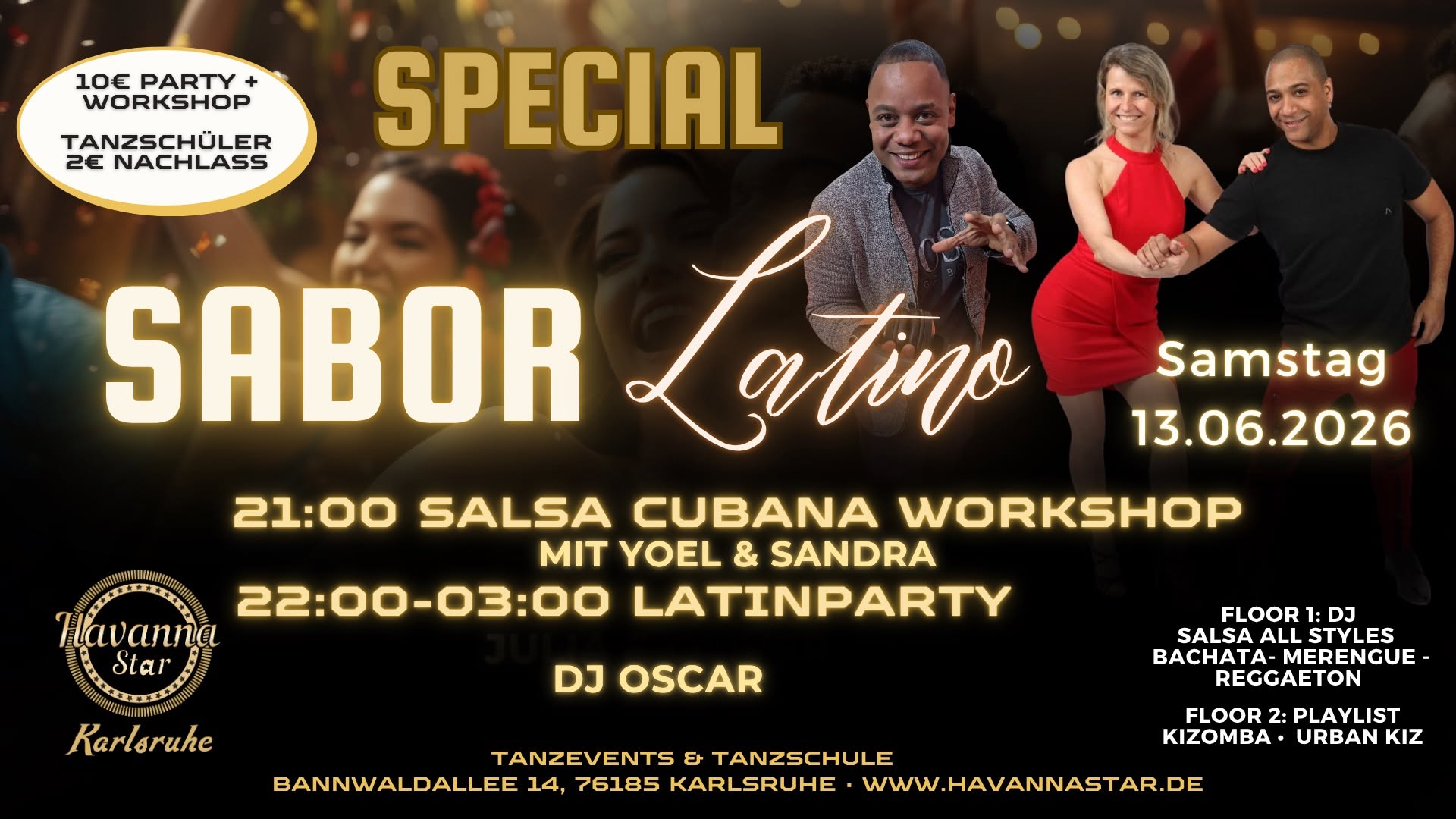 Latinparty für 10€ mit Salsa Workshop für nur 10€⭐️