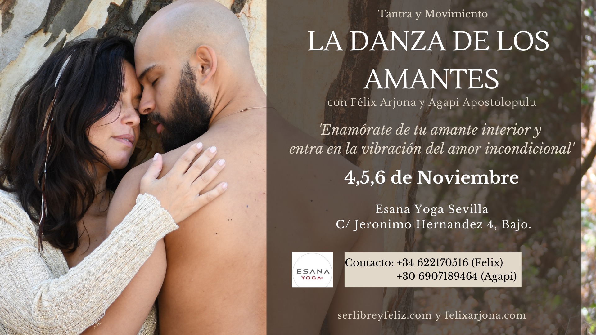 LA DANZA DE LOS AMANTES. Taller de Tantra y Movimiento