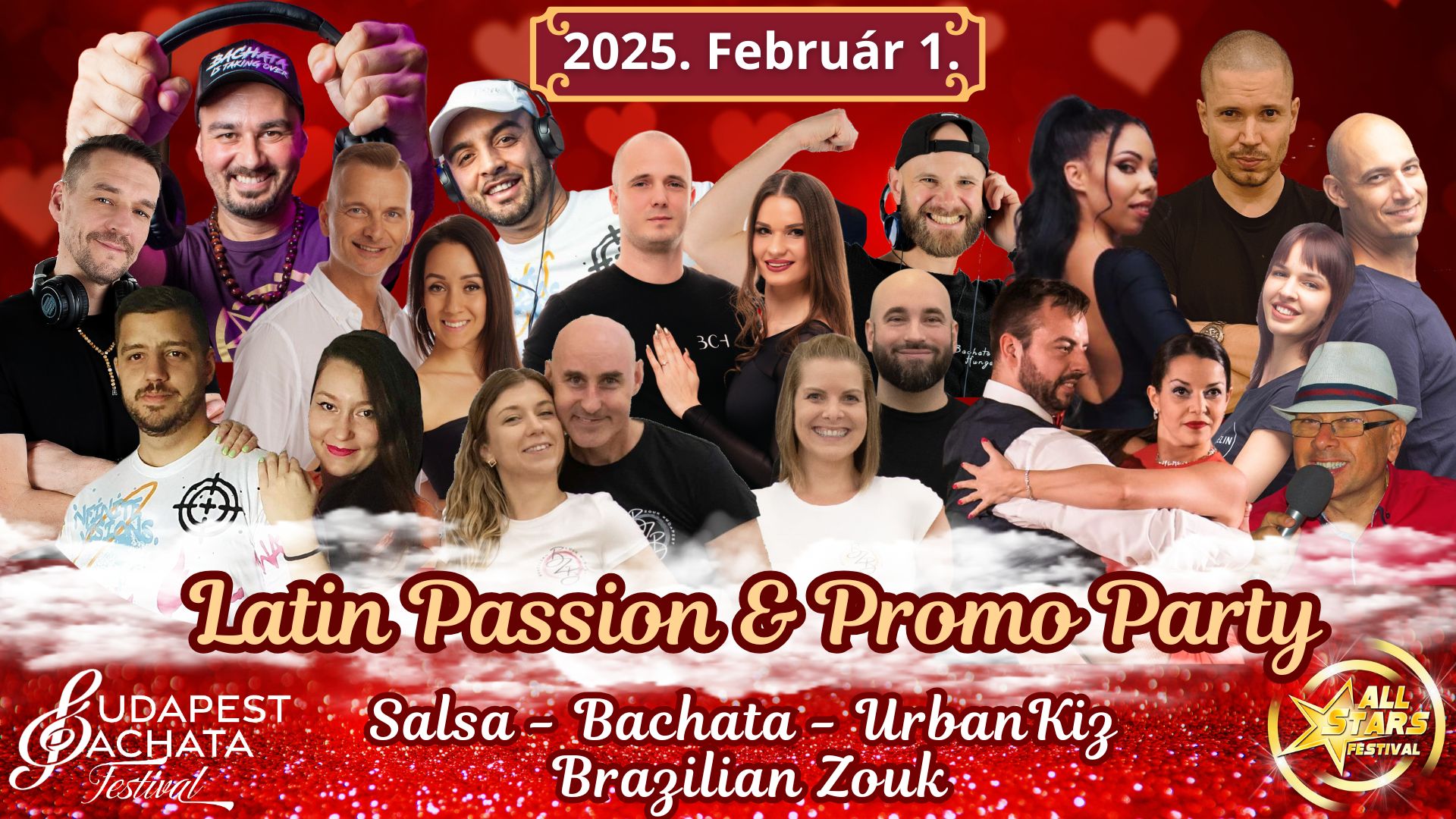 LATIN PASSION 4 Rooms & Promo Party❣️BUDAPEST BACHATA FESTIVAL - Valentine's Edition❣️