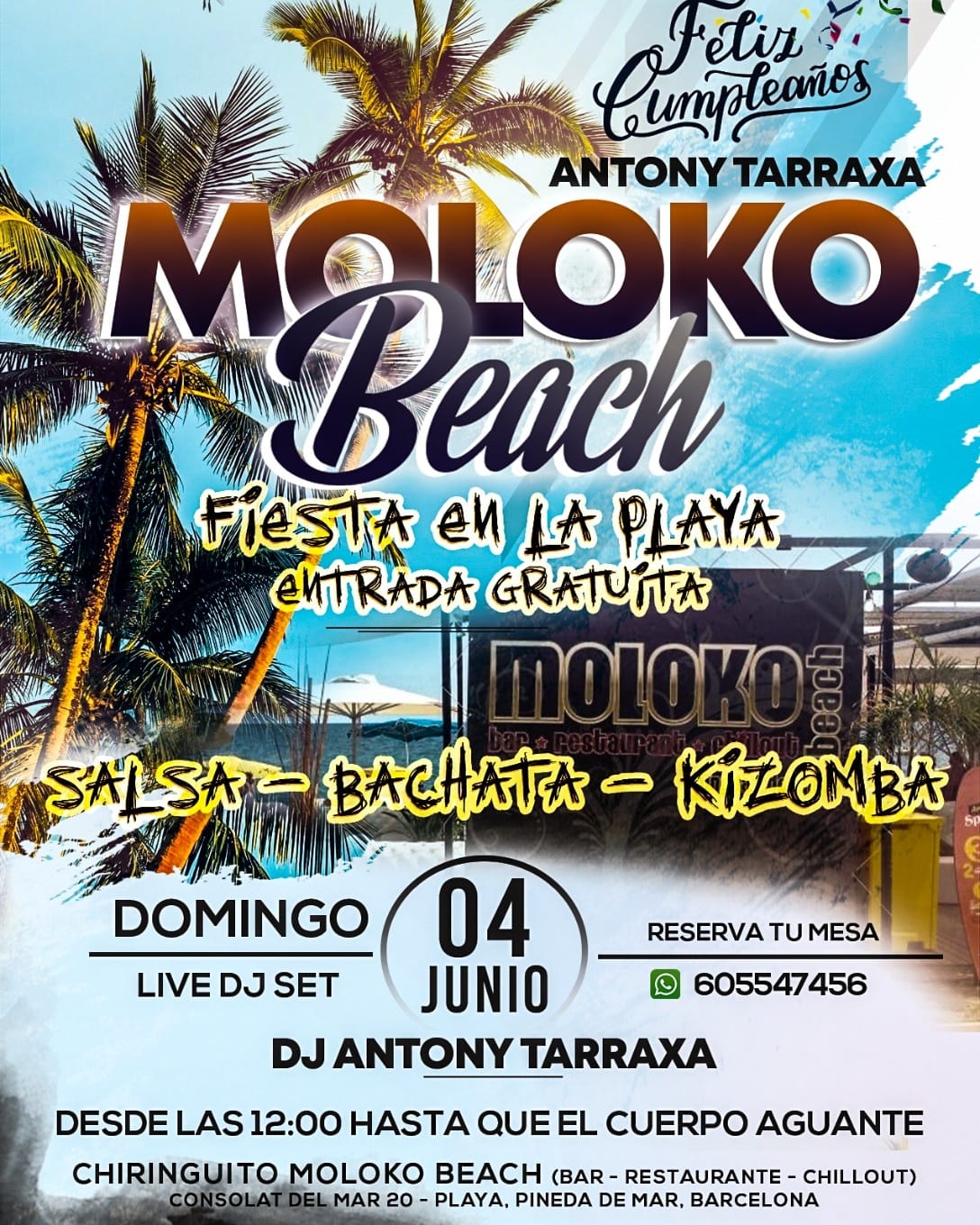 Party + Cumpleaños en Moloko Beach
