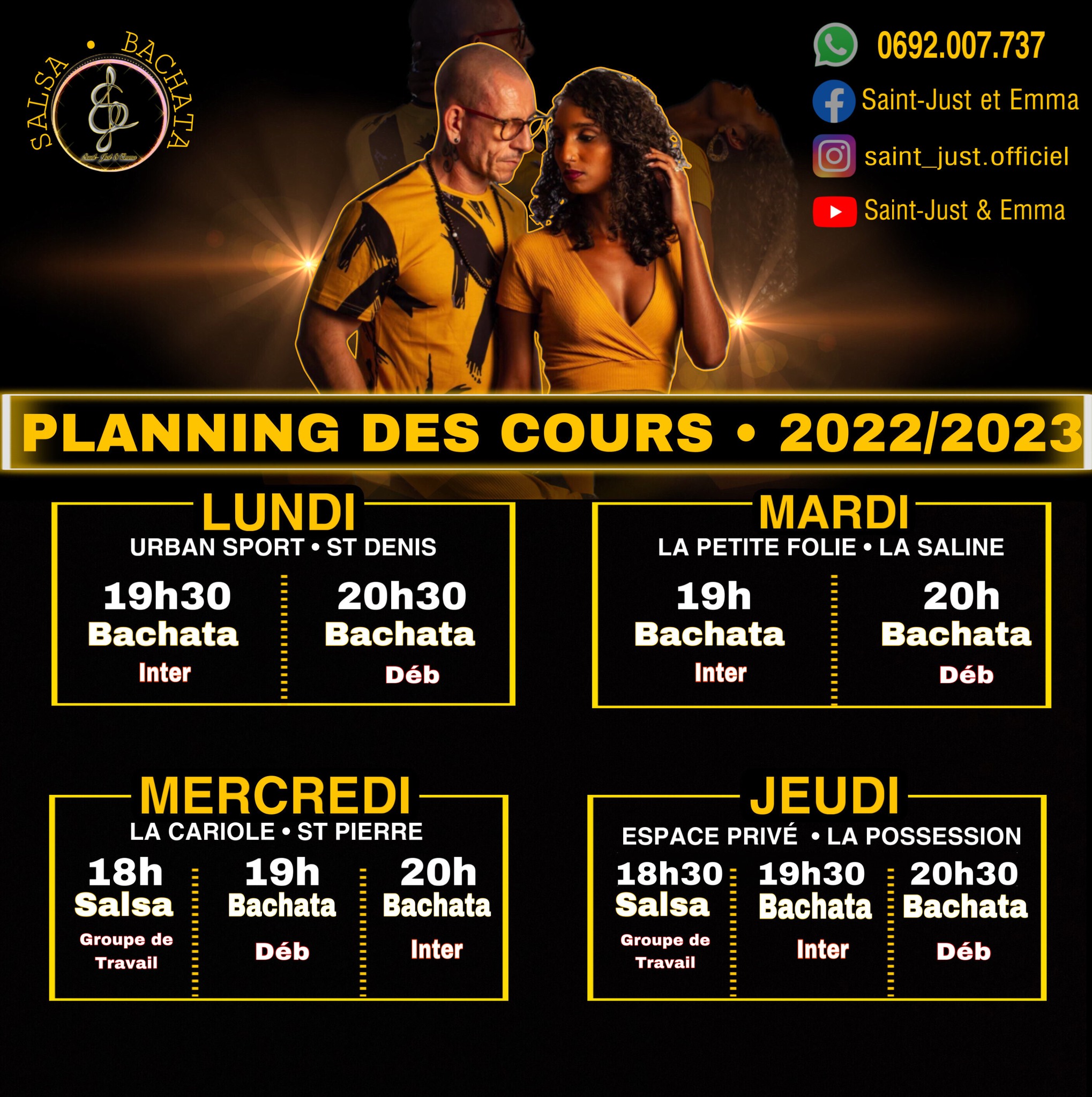 RENTRรE โช 2022 2023 โช BACHATA - SALSA avec SAINT-JUST & EMMA