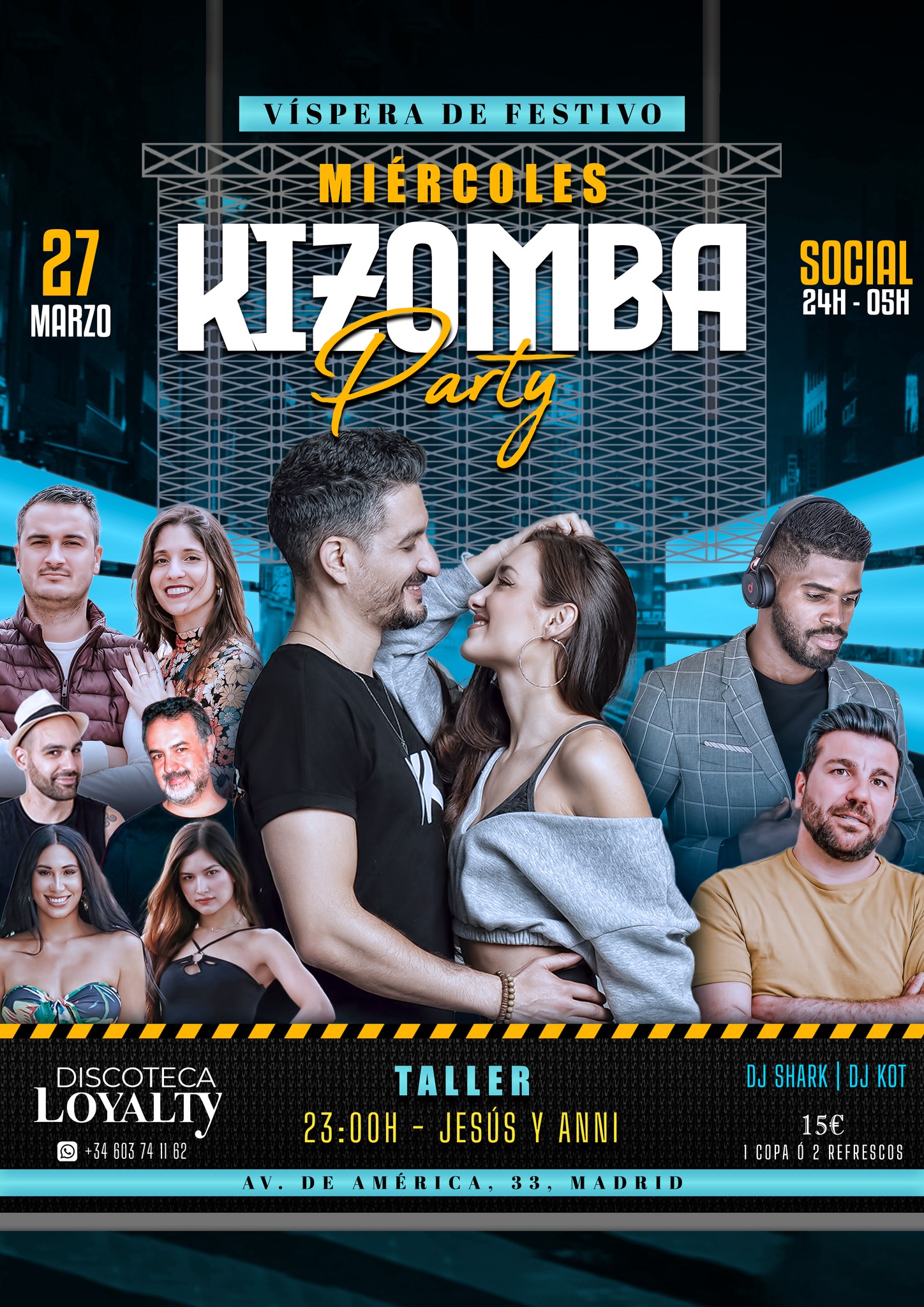 KIZOMBA PARTY MADRID (Miércoles Santo, Víspera de Festivo)